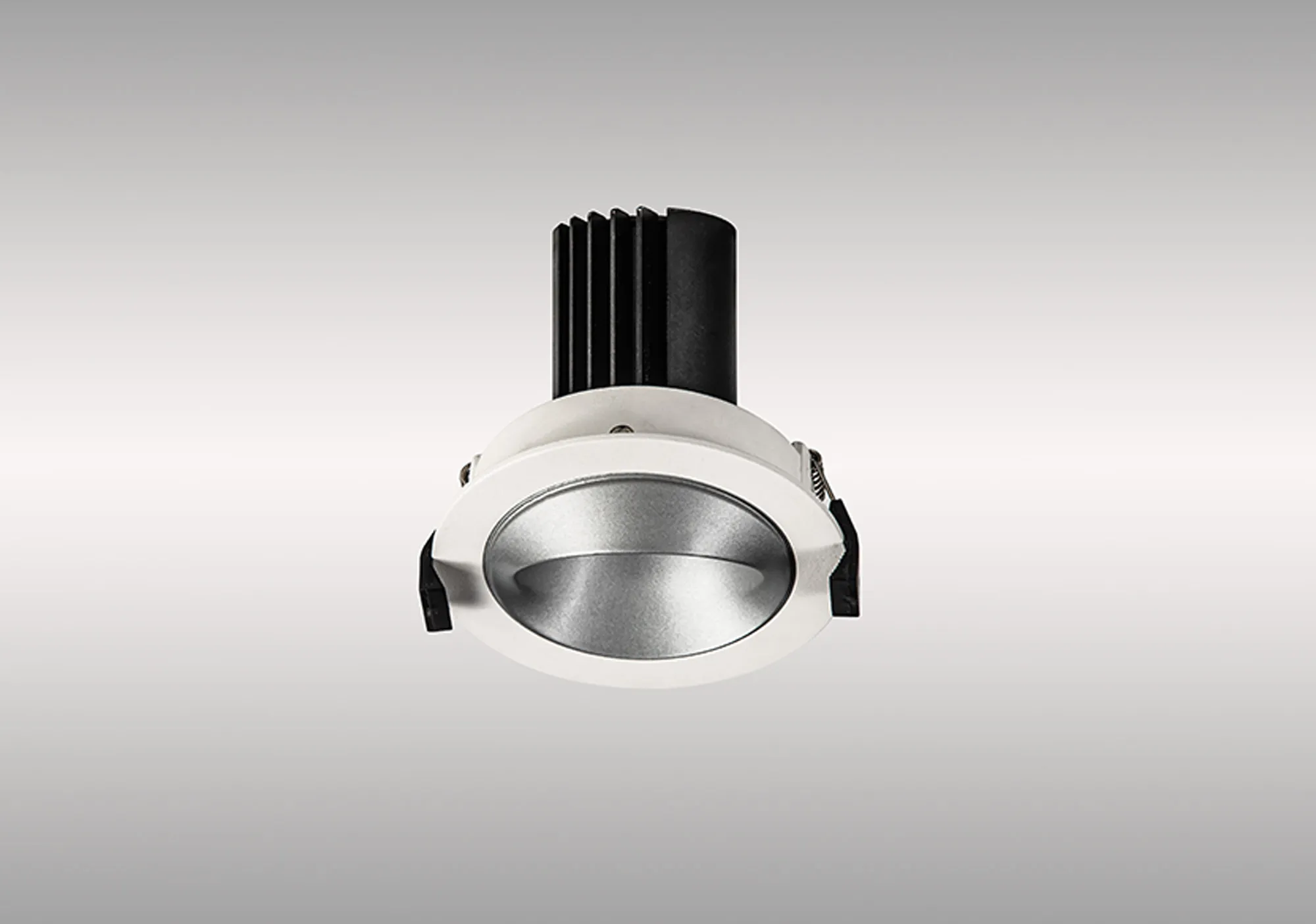 Bonia 12 Tridonic Powered 12W 3000K 1200lm 24° CRI>90 LED Engine White/Silver Fixed Recessed Spotlight, IP20 DM202451  Dlux Bonia 12